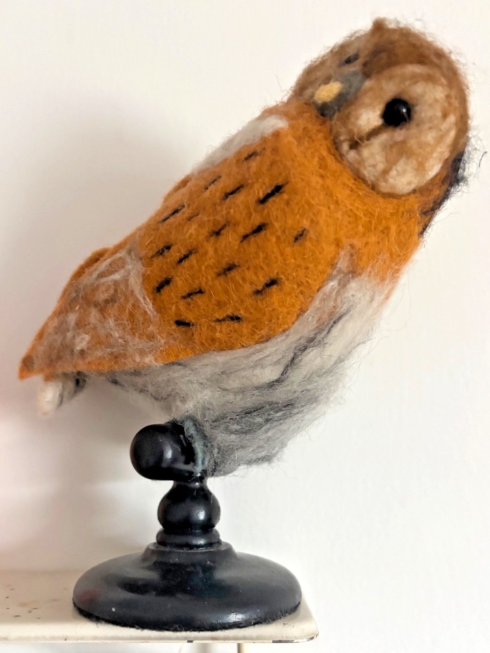 Sew Heart England Owl Nursery Decor Display Kids Vintage Stuffed Animal Felted